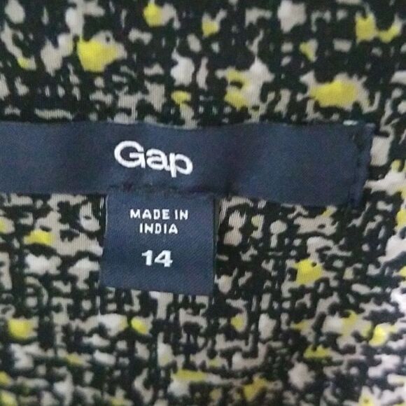Gap, light weight black/multi-colored dress, size 14. - Picture 2 of 5
